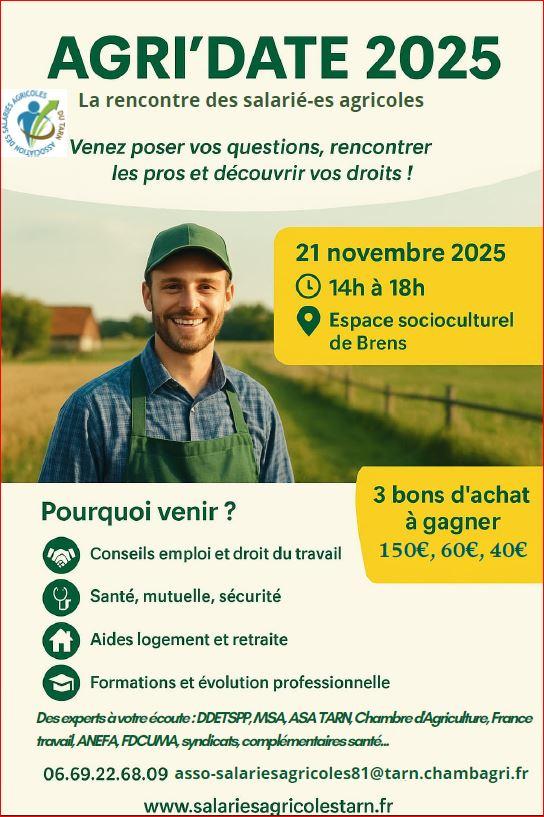 AfficheAgriDate - Salariés agricoles du Tarn