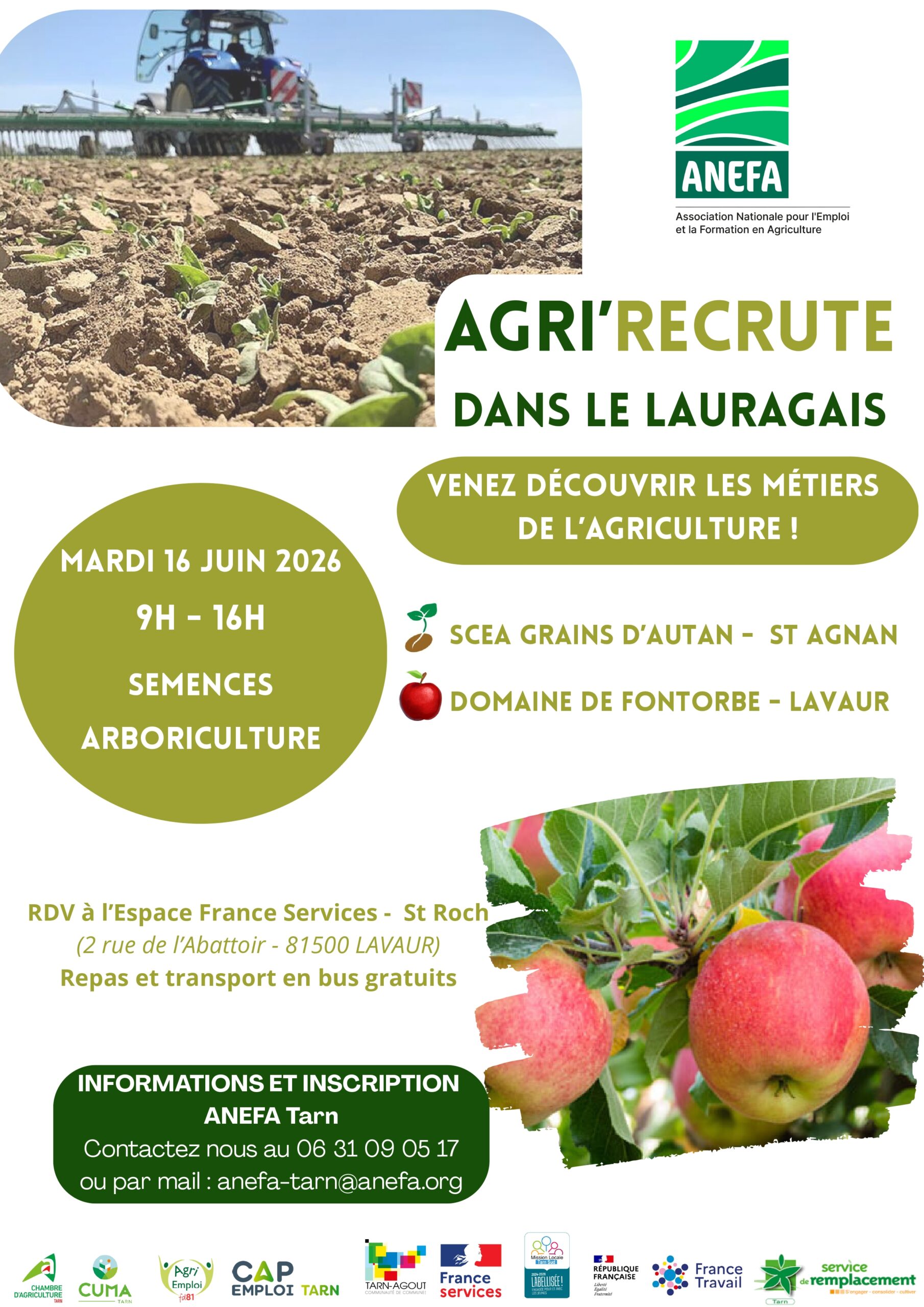 AfficheAGRiRECRUTELauragais16062026 page 0001 scaled - Salariés agricoles du Tarn