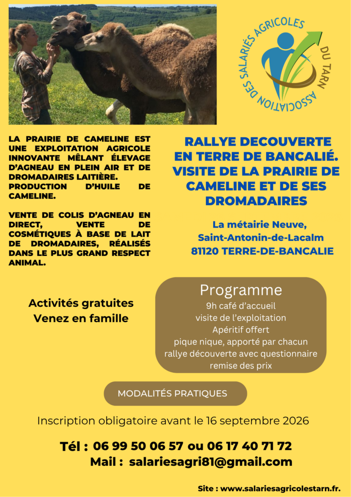 Visite cameline - Salariés agricoles du Tarn