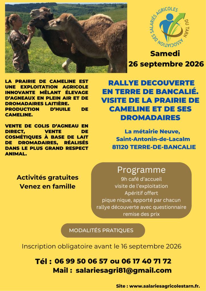 visite cameline 2 - Salariés agricoles du Tarn
